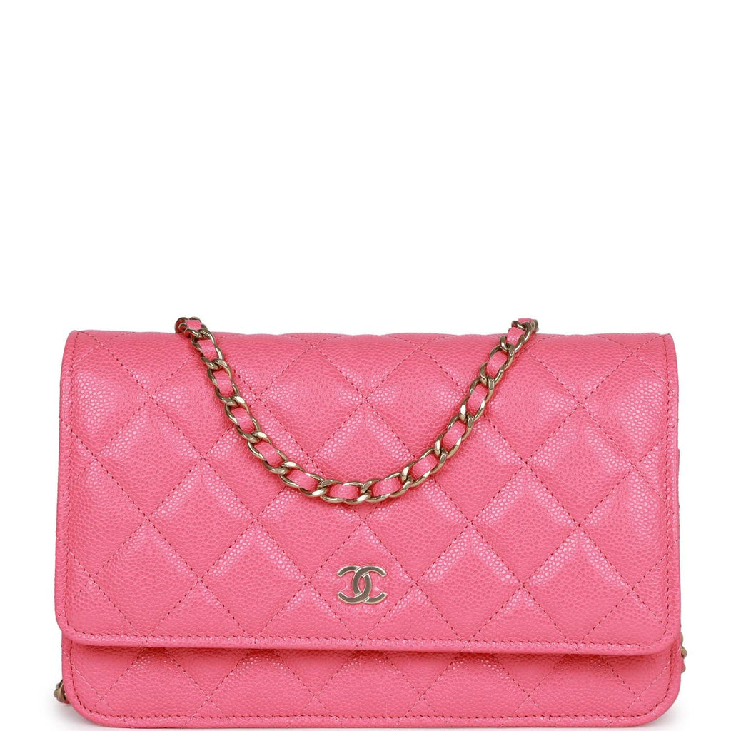 Chanel Wallet on Chain WOC Pink Caviar Light Gold Hardware