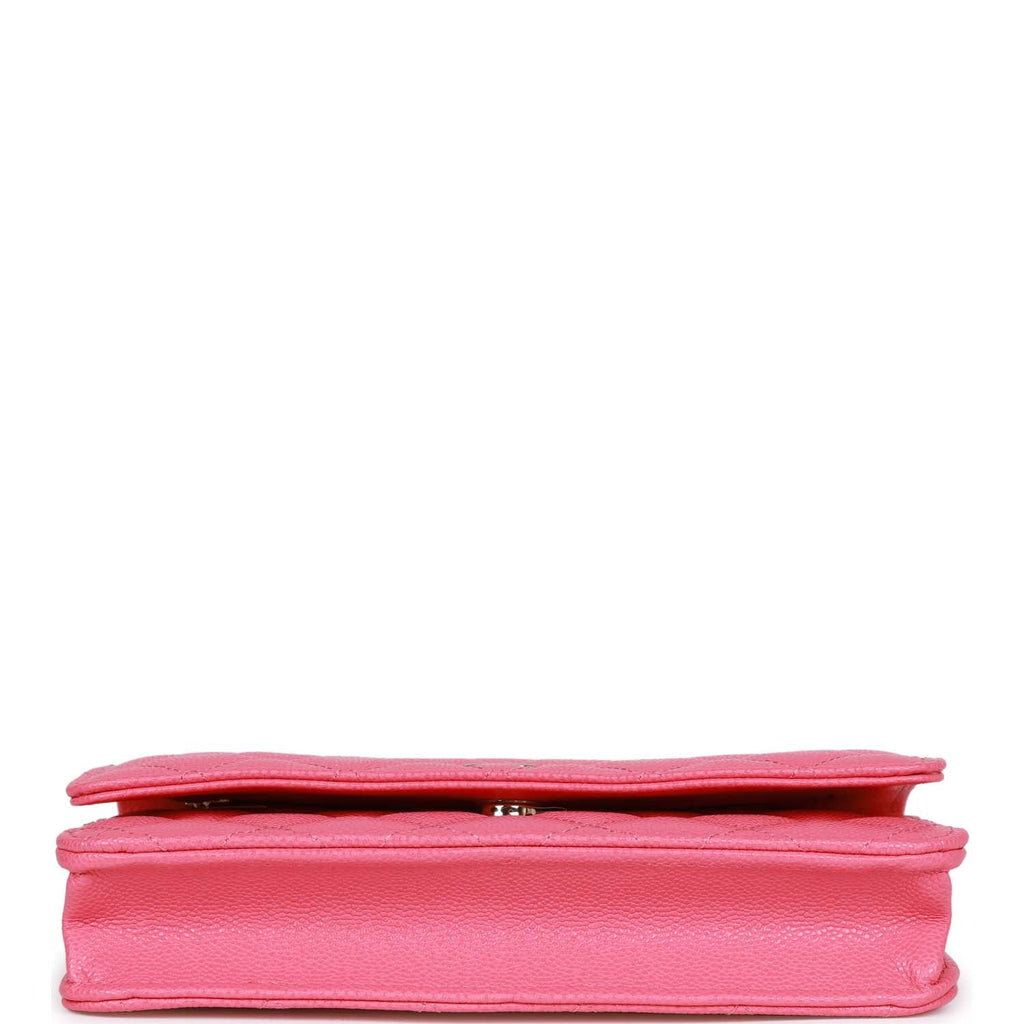 Chanel Wallet on Chain WOC Pink Caviar Light Gold Hardware