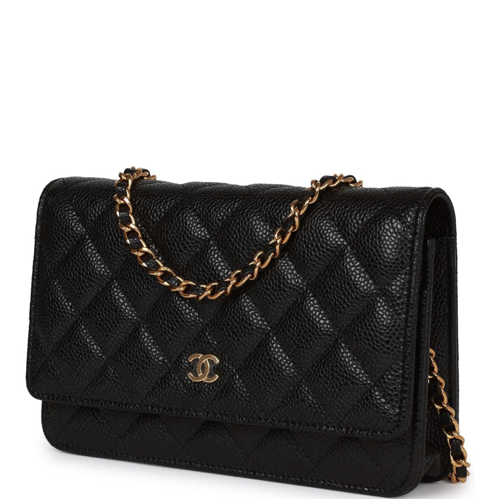 Chanel Wallet on Chain WOC Black Caviar Gold Hardware