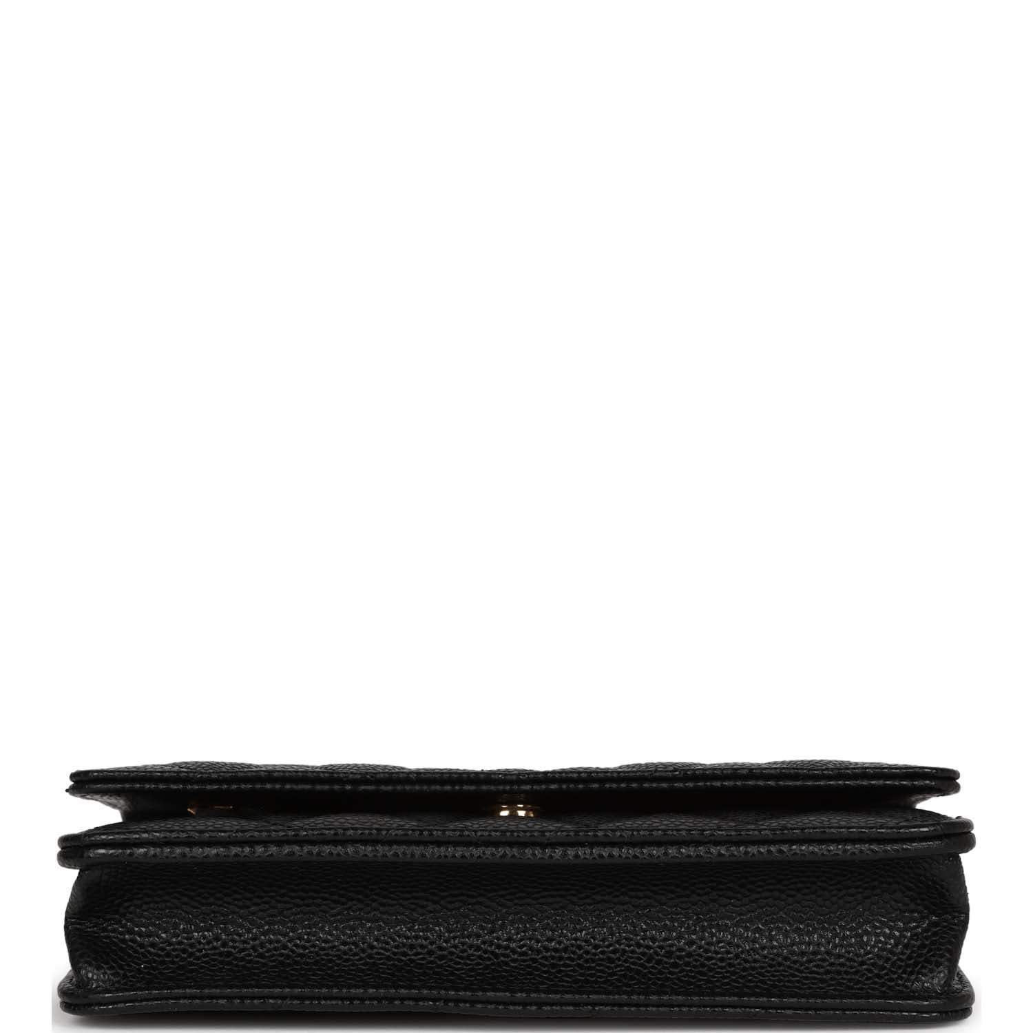 Chanel Wallet on Chain WOC Black Caviar Gold Hardware