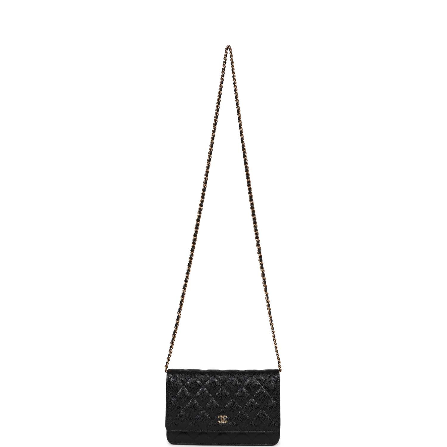 Chanel Wallet on Chain WOC Black Caviar Gold Hardware