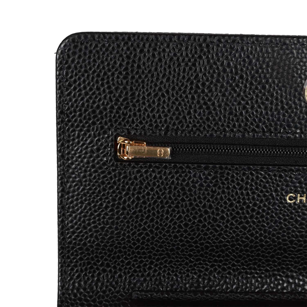 Chanel Wallet on Chain WOC Black Caviar Gold Hardware