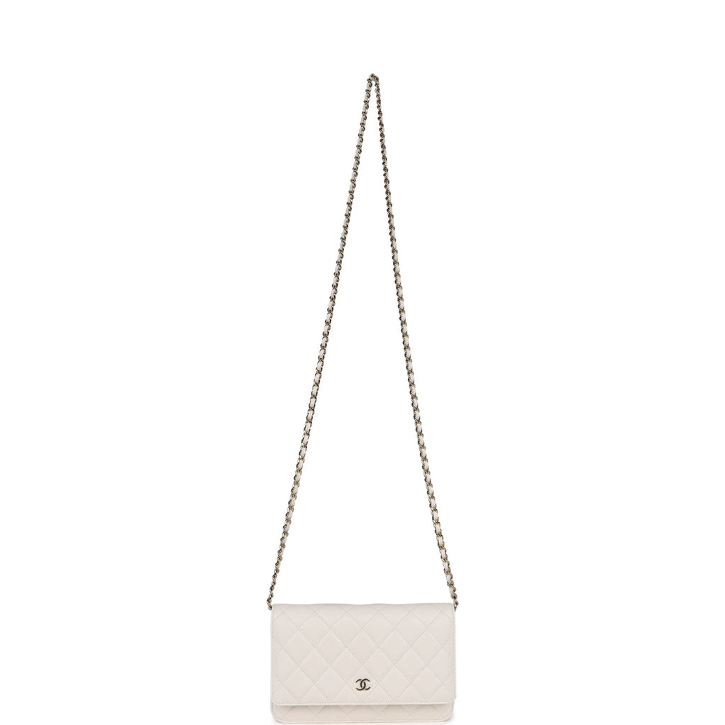 Chanel Wallet on Chain WOC White Caviar Gold Hardware