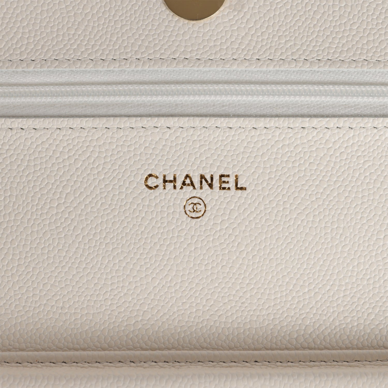 Chanel Wallet on Chain WOC White Caviar Gold Hardware