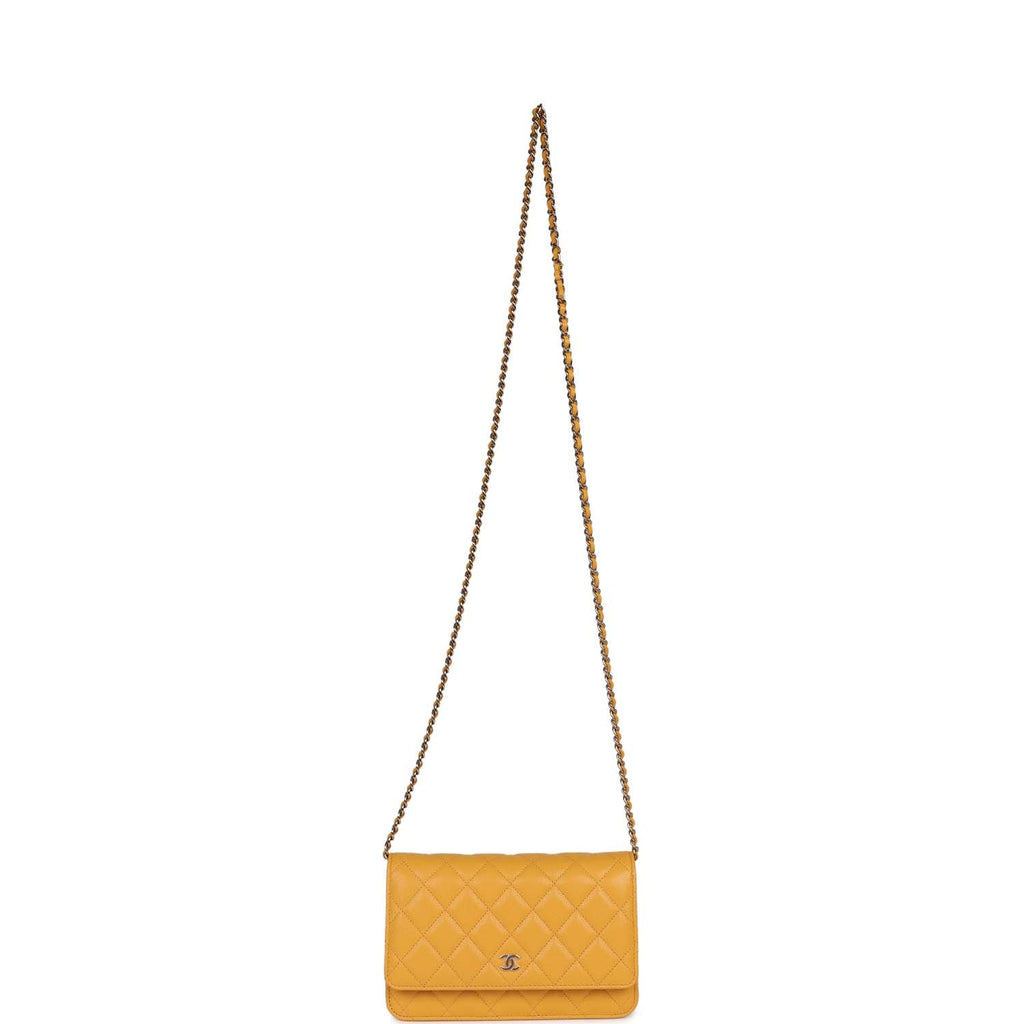 Chanel Wallet On Chain Yellow Caviar Gold Hardware