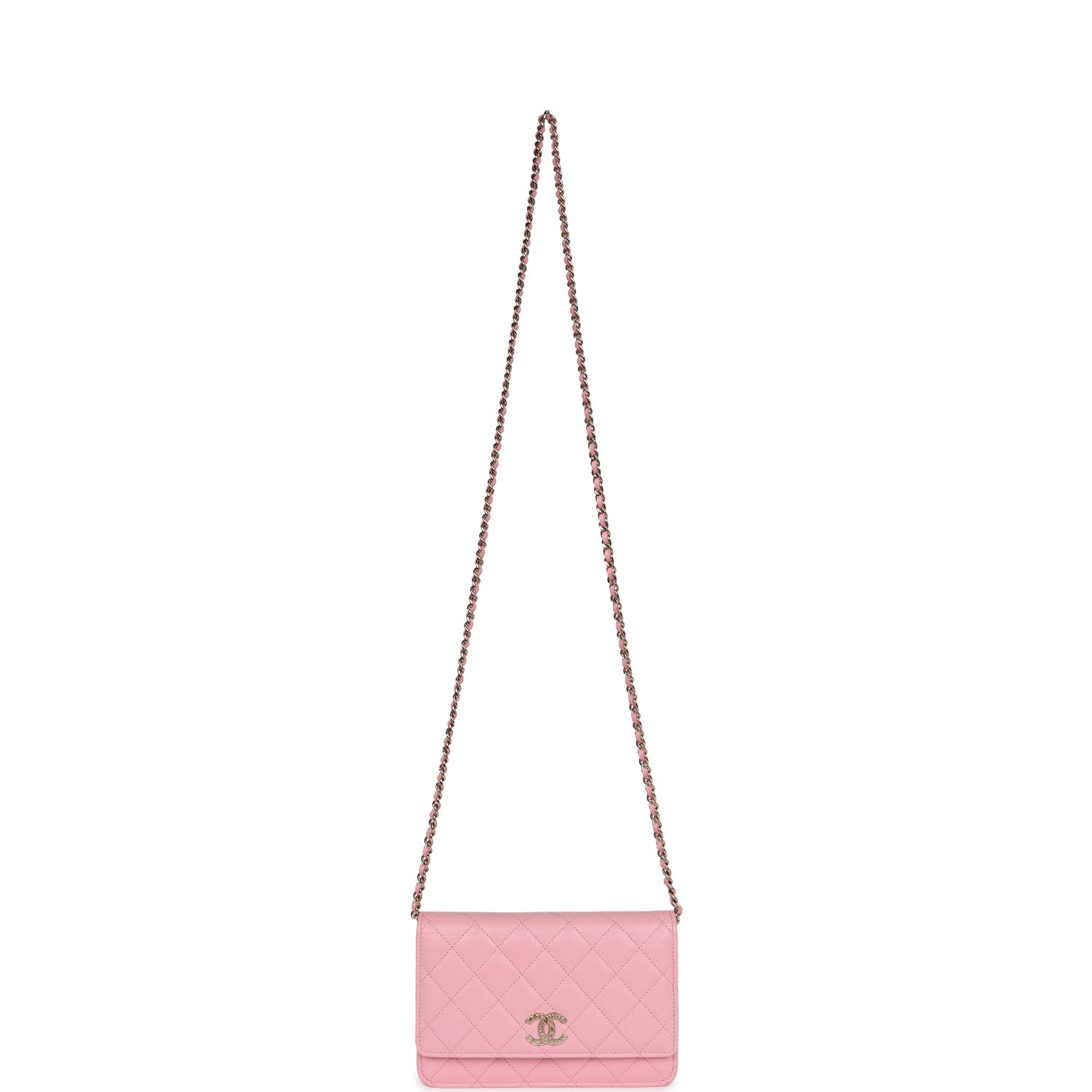 Chanel Wallet On Chain WOC Pink Caviar Gold Hardware