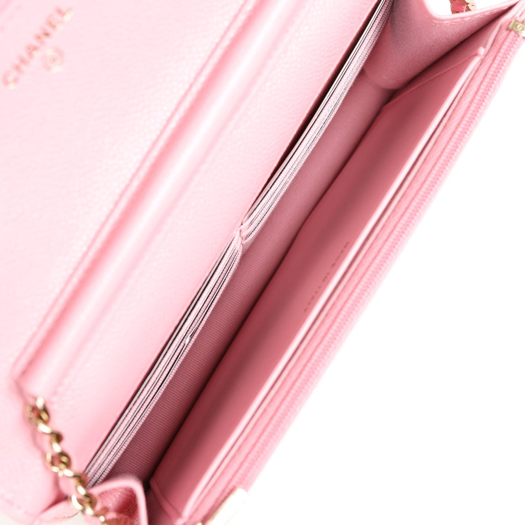 Chanel Wallet On Chain WOC Pink Caviar Gold Hardware