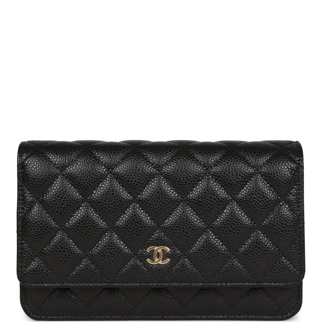 Chanel Wallet On Chain WOC Black Caviar Gold Hardware