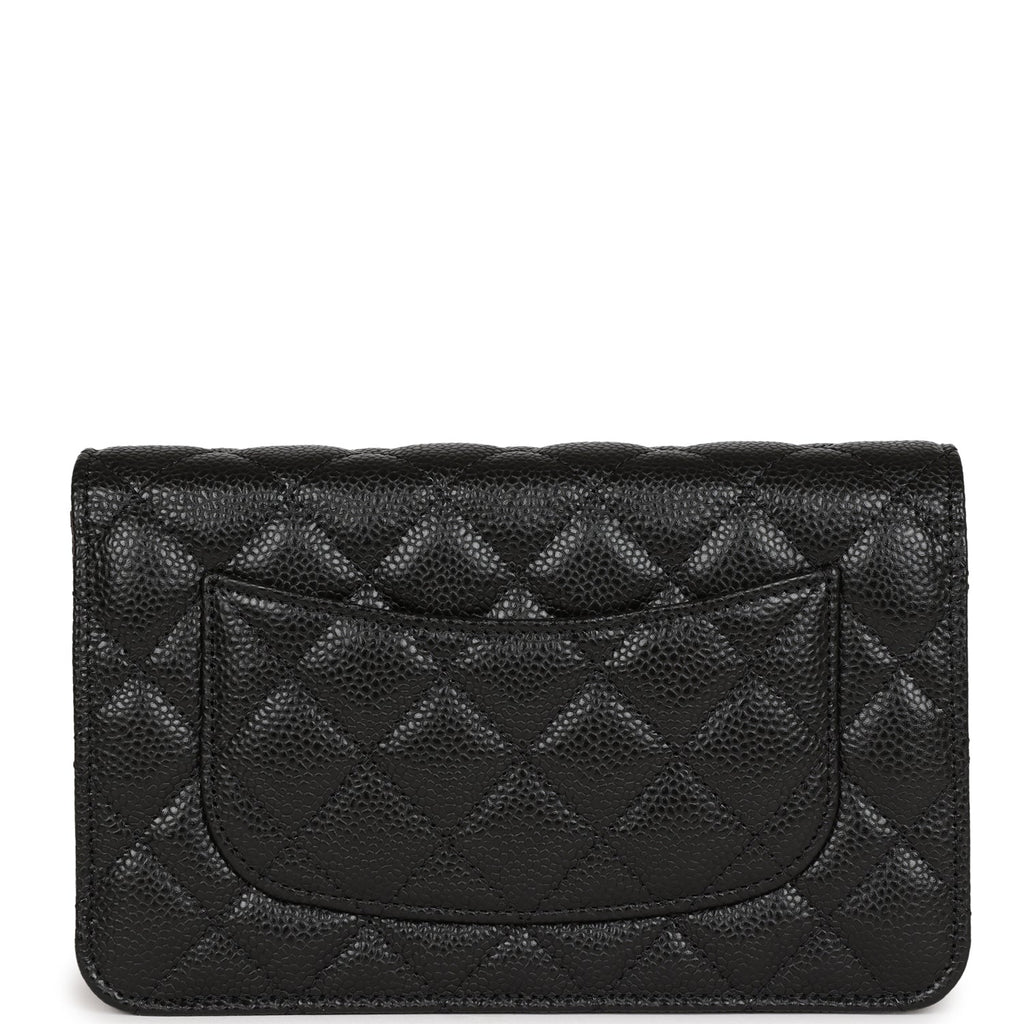 Chanel Wallet On Chain WOC Black Caviar Gold Hardware