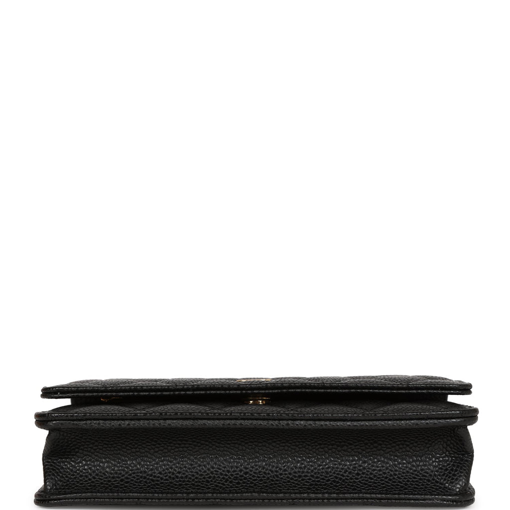 Chanel Wallet On Chain WOC Black Caviar Gold Hardware