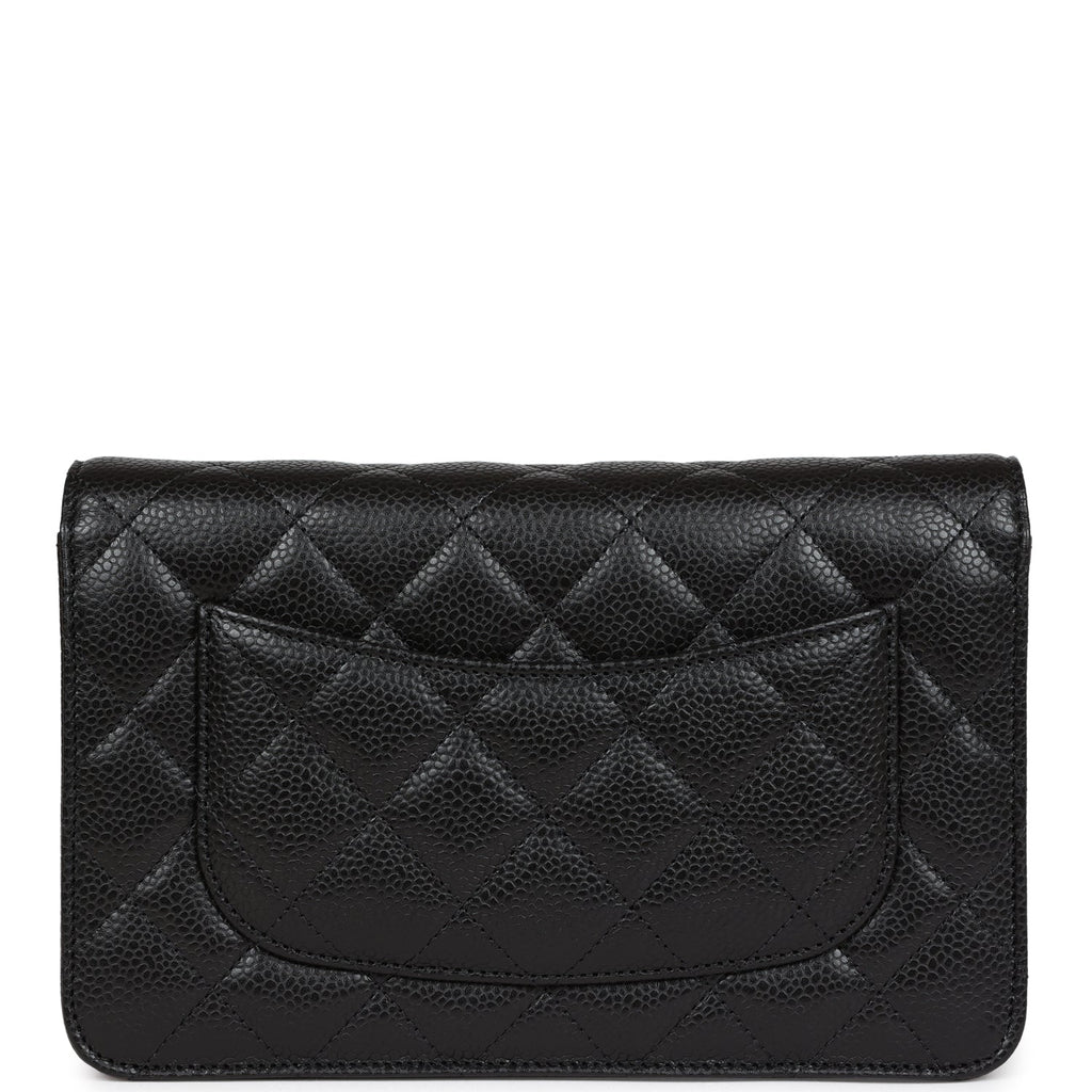 Chanel Wallet On Chain WOC Black Caviar Gold Hardware