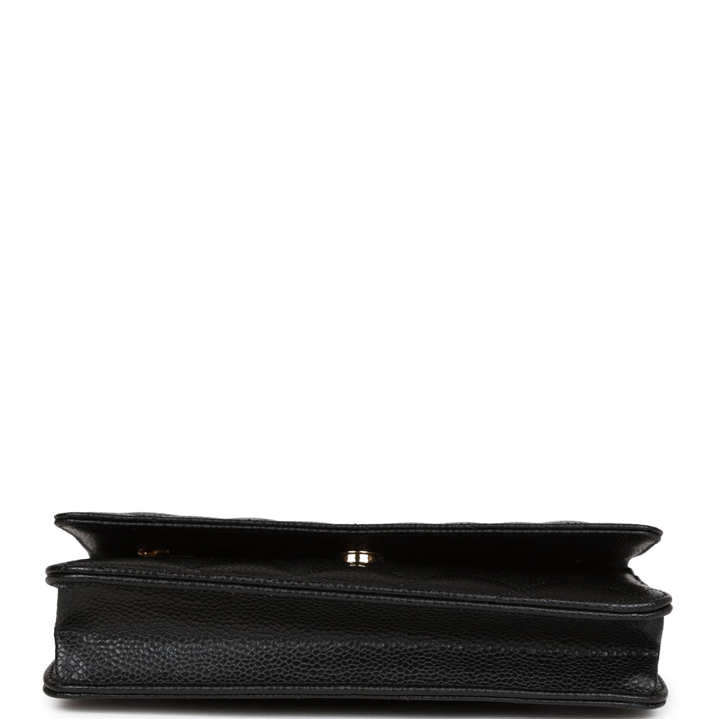 Chanel Wallet On Chain WOC Black Caviar Gold Hardware
