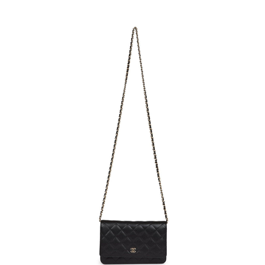 Chanel Wallet On Chain WOC Black Caviar Gold Hardware