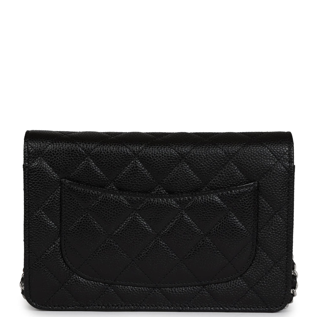Chanel Wallet On Chain WOC Black Caviar Silver Hardware