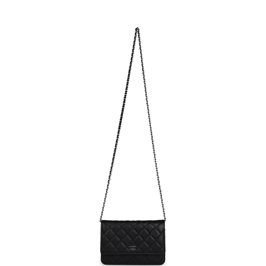 Chanel Wallet On Chain WOC Black Caviar Silver Hardware