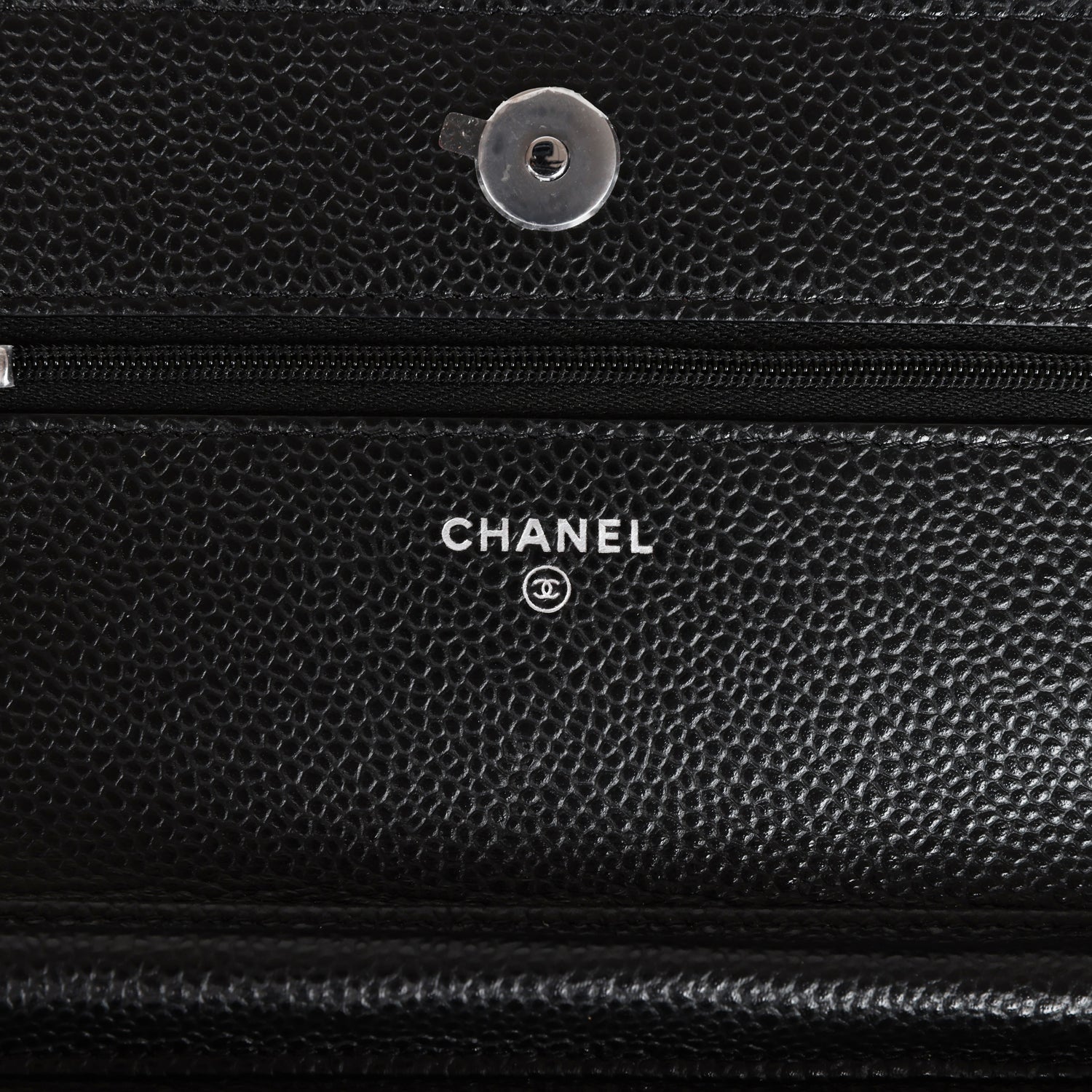 Chanel Wallet On Chain WOC Black Caviar Silver Hardware