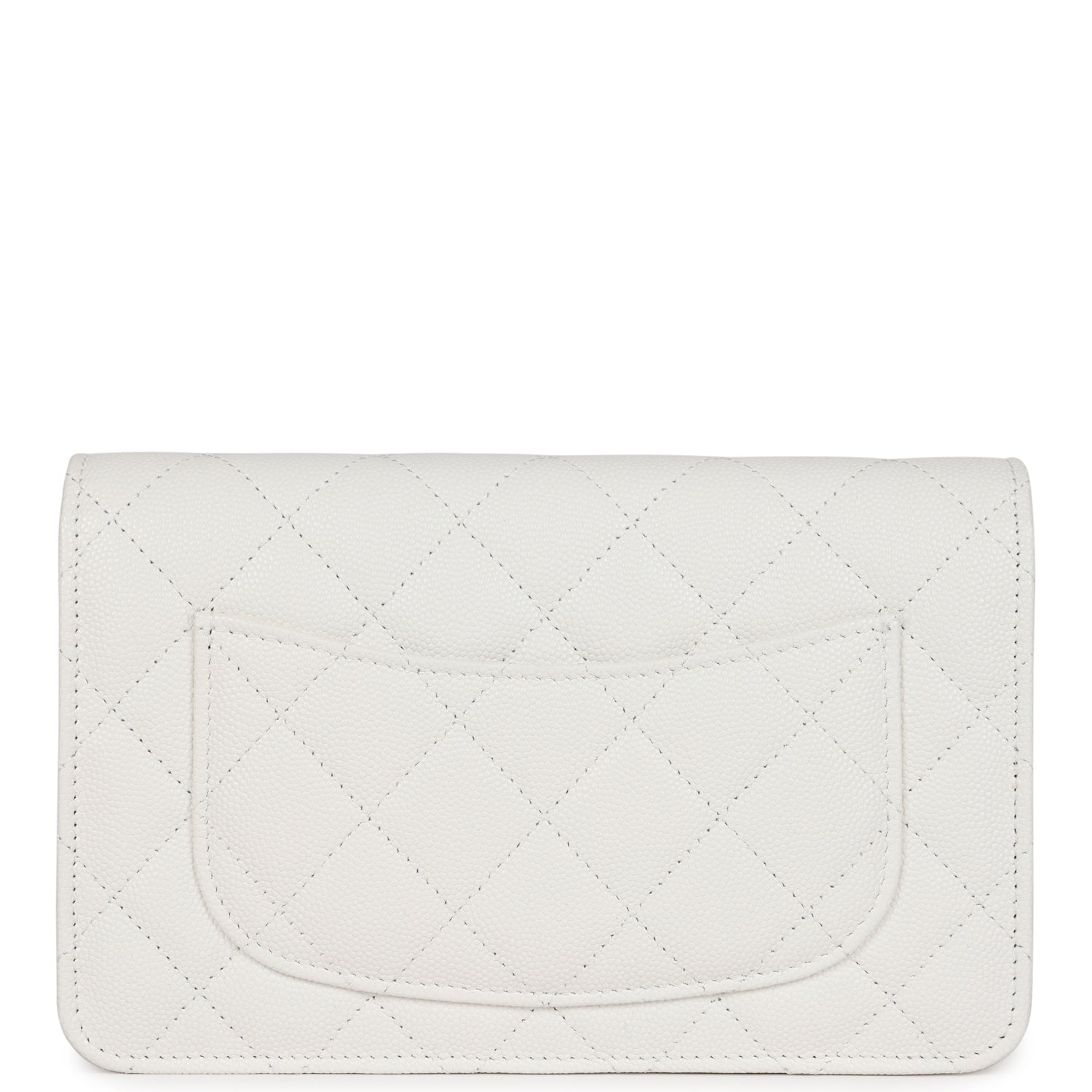 Chanel Wallet On Chain WOC White Caviar Pink and Silver Hardware