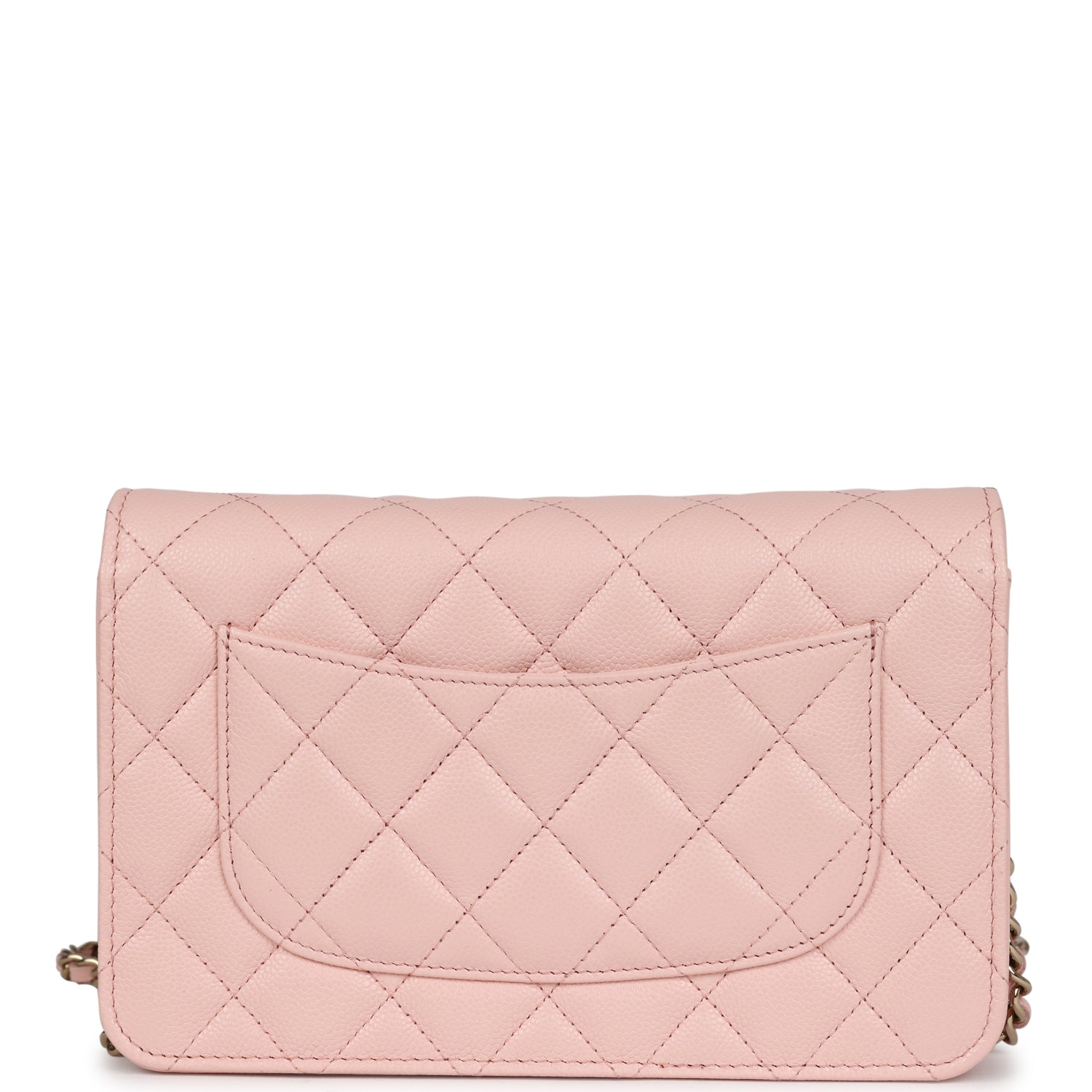 Chanel Wallet On Chain WOC Light Pink Caviar Light Gold Hardware