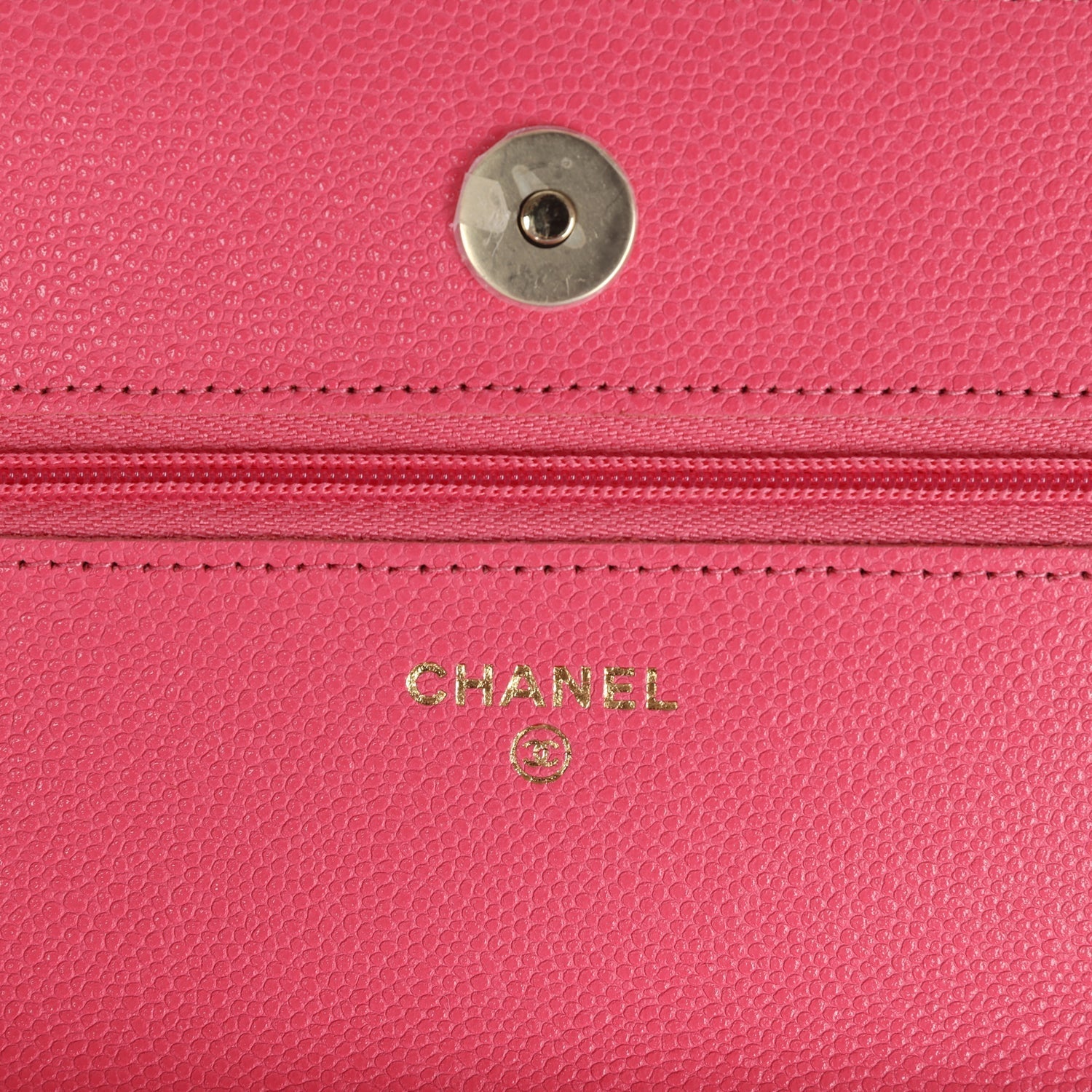 Chanel Wallet on Chain WOC Hot Pink Caviar Gold Metal Hardware