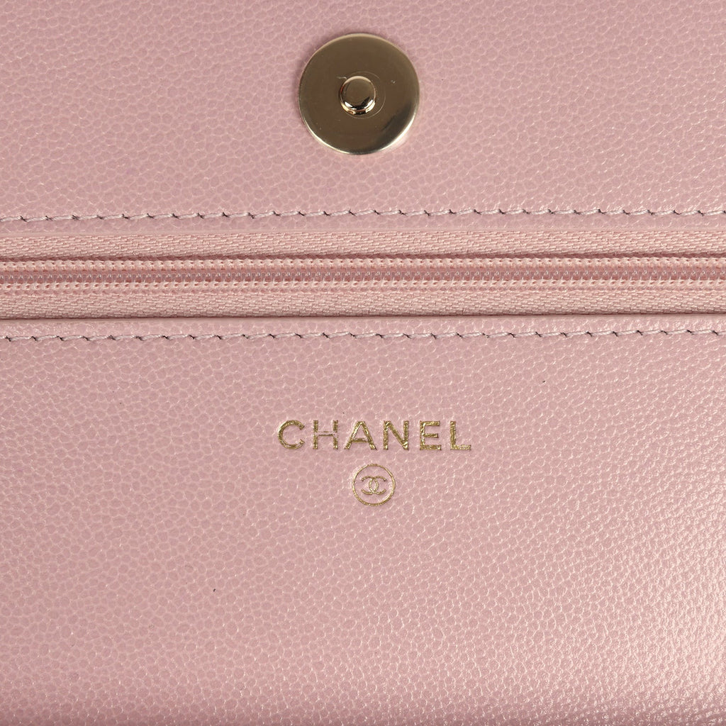 Chanel Wallet on Chain WOC Pink Caviar Gold Hardware