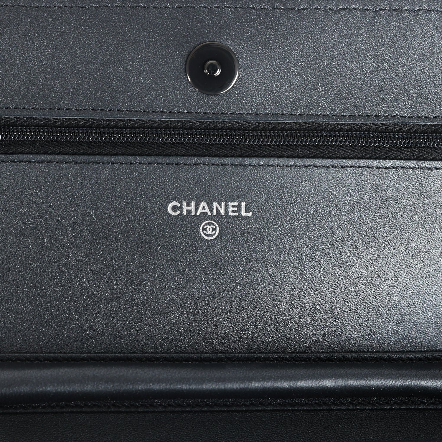 Chanel Classic Wallet On Chain WOC SO Black Iridescent Lambskin Black Hardware