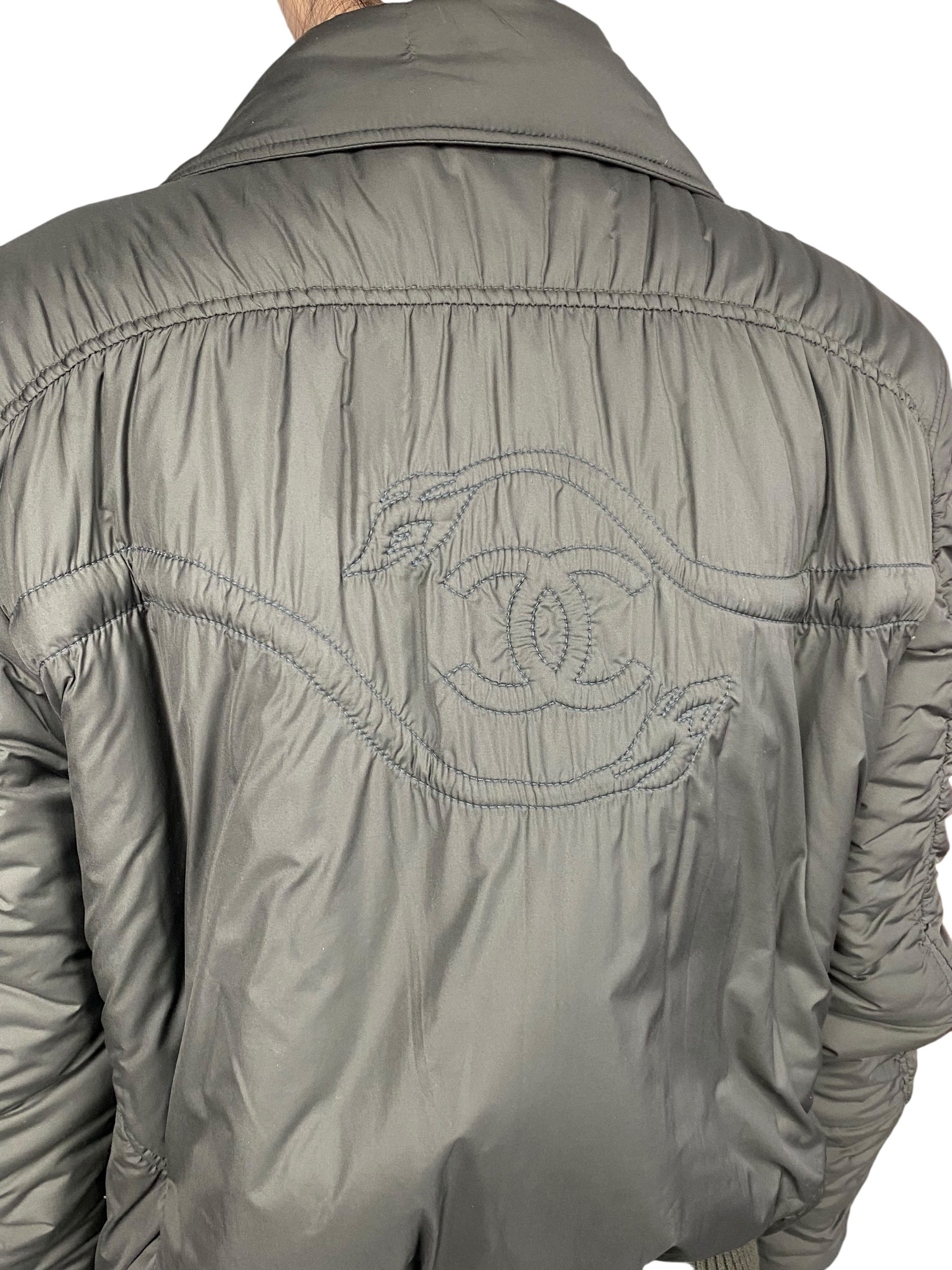 Chanel 2014 Army Green Lion Bomber Jacket - FR 38 / US 6