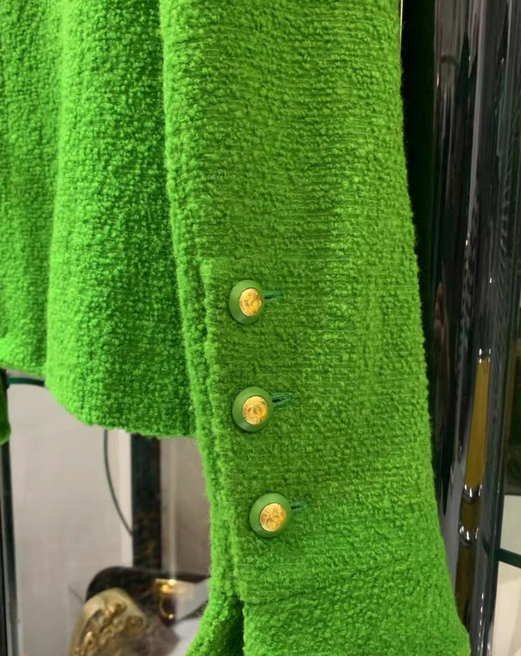 Vintage Chanel 93A Green runway jacket size 40