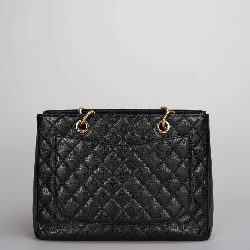 Chanel Black Grand Shopping Tote Black GST Bag in Cavier 2012-2013