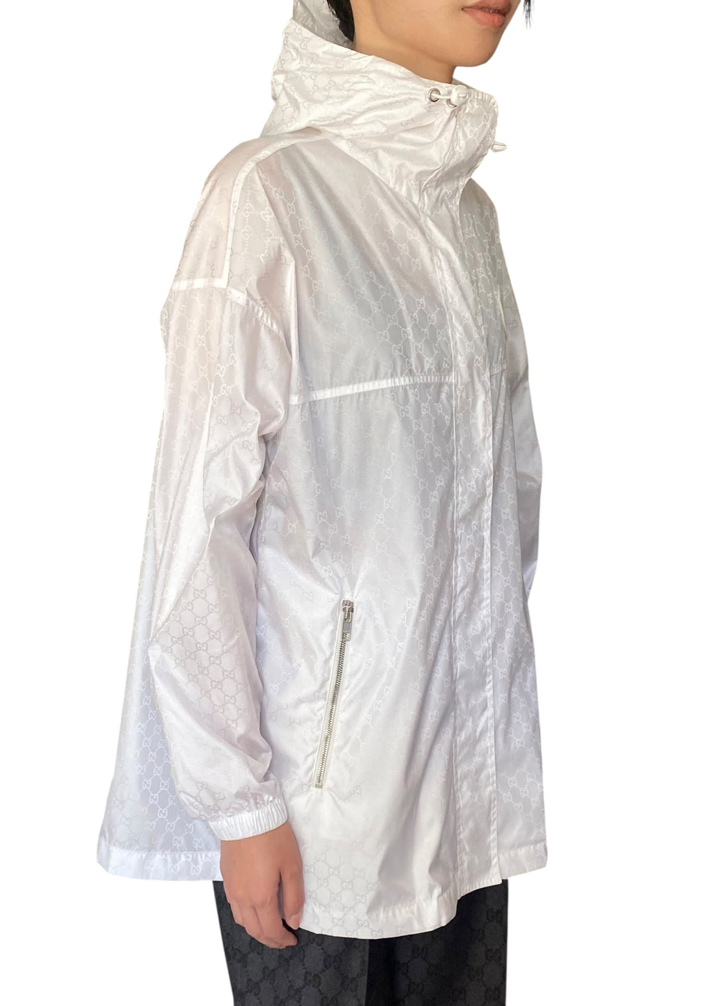 Gucci White Nylon GG Monogram Windbreaker - IT 42