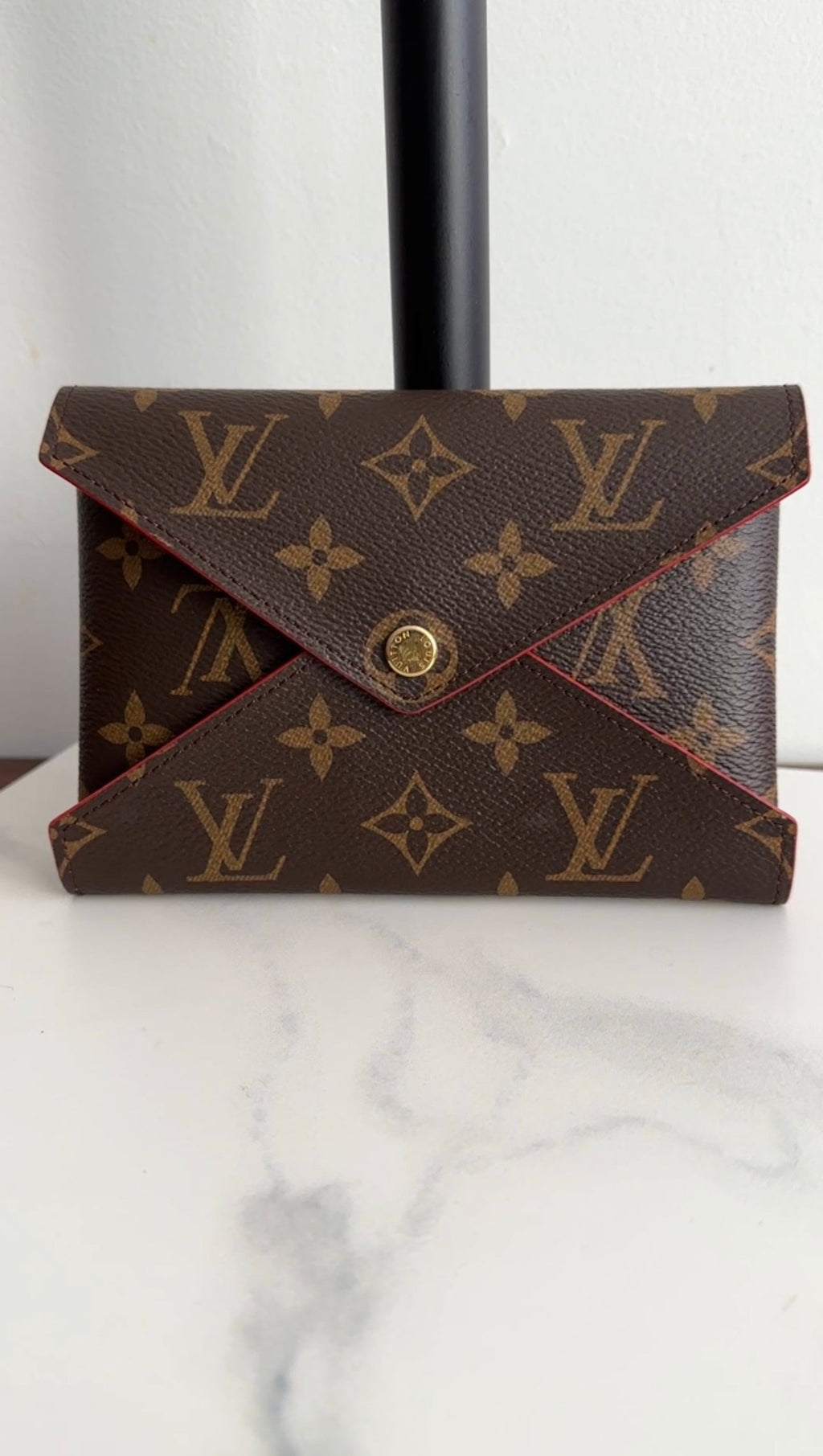Louis Vuitton Monogram Canvas and Red Medium Kirigami Pouch