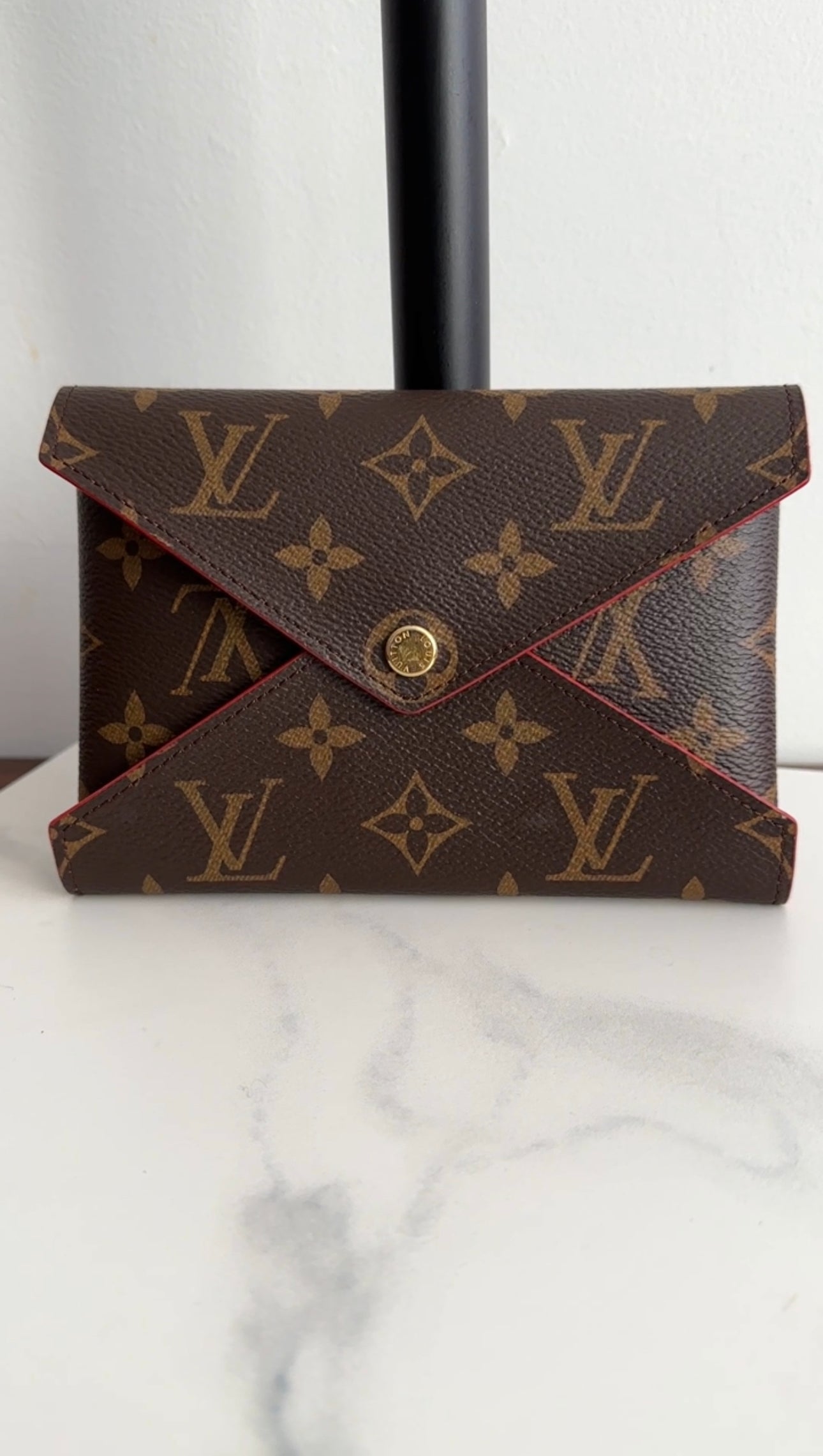 Louis Vuitton Monogram Canvas and Red Medium Kirigami Pouch