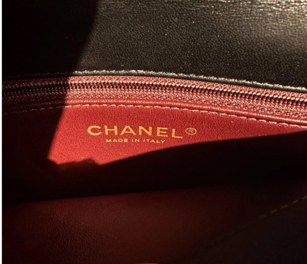 Chanel Trendy CC in Black Lambleather with Gold Hardware Small