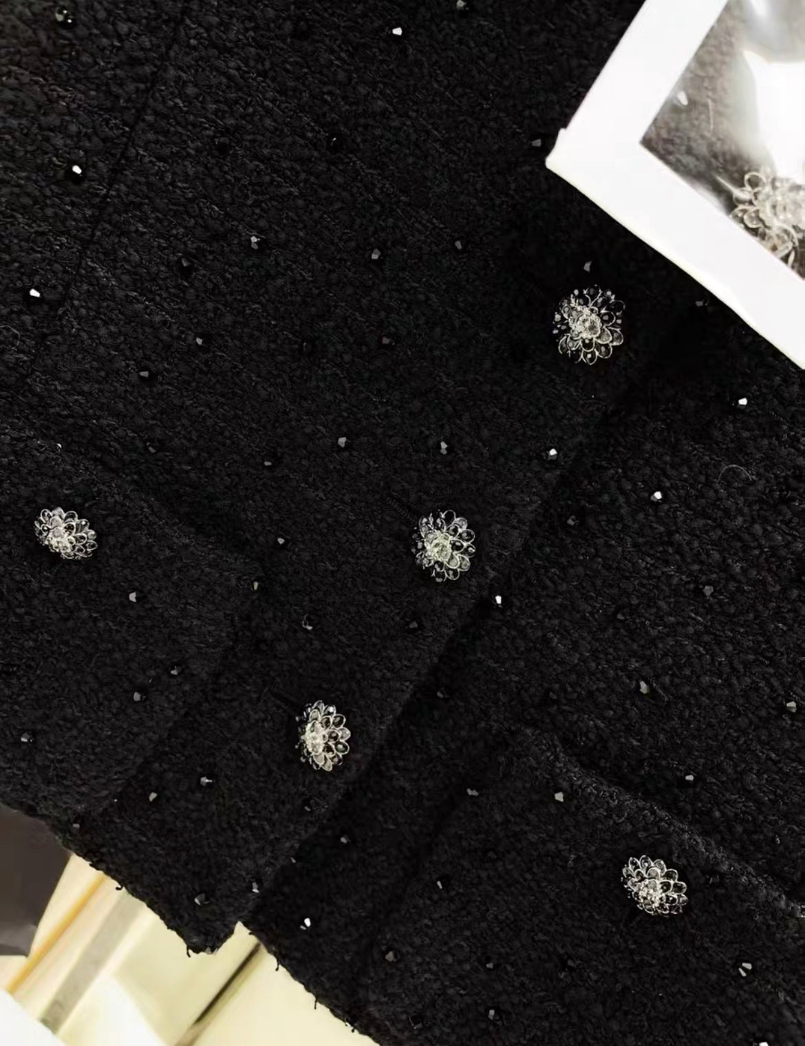Chanel 23k black tweed vest size 38