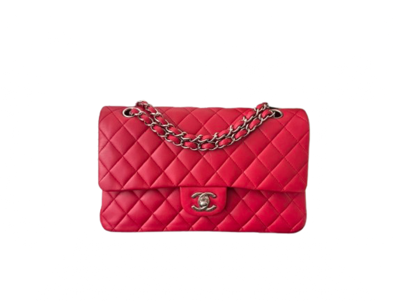 Chanel Timeless Red Medium Lambskin Flap Bag