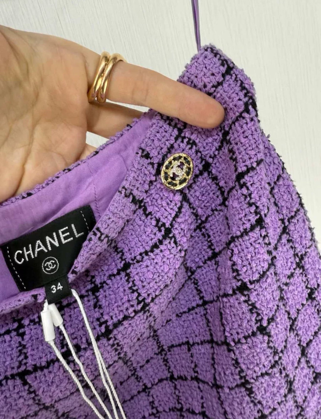 Chanel 22S purple skirt