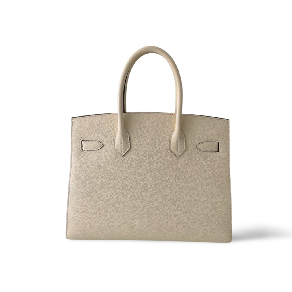 Hermes Birkin Bag 30cm Sellier in Nata Epsom Leather Gold Hardware 2021