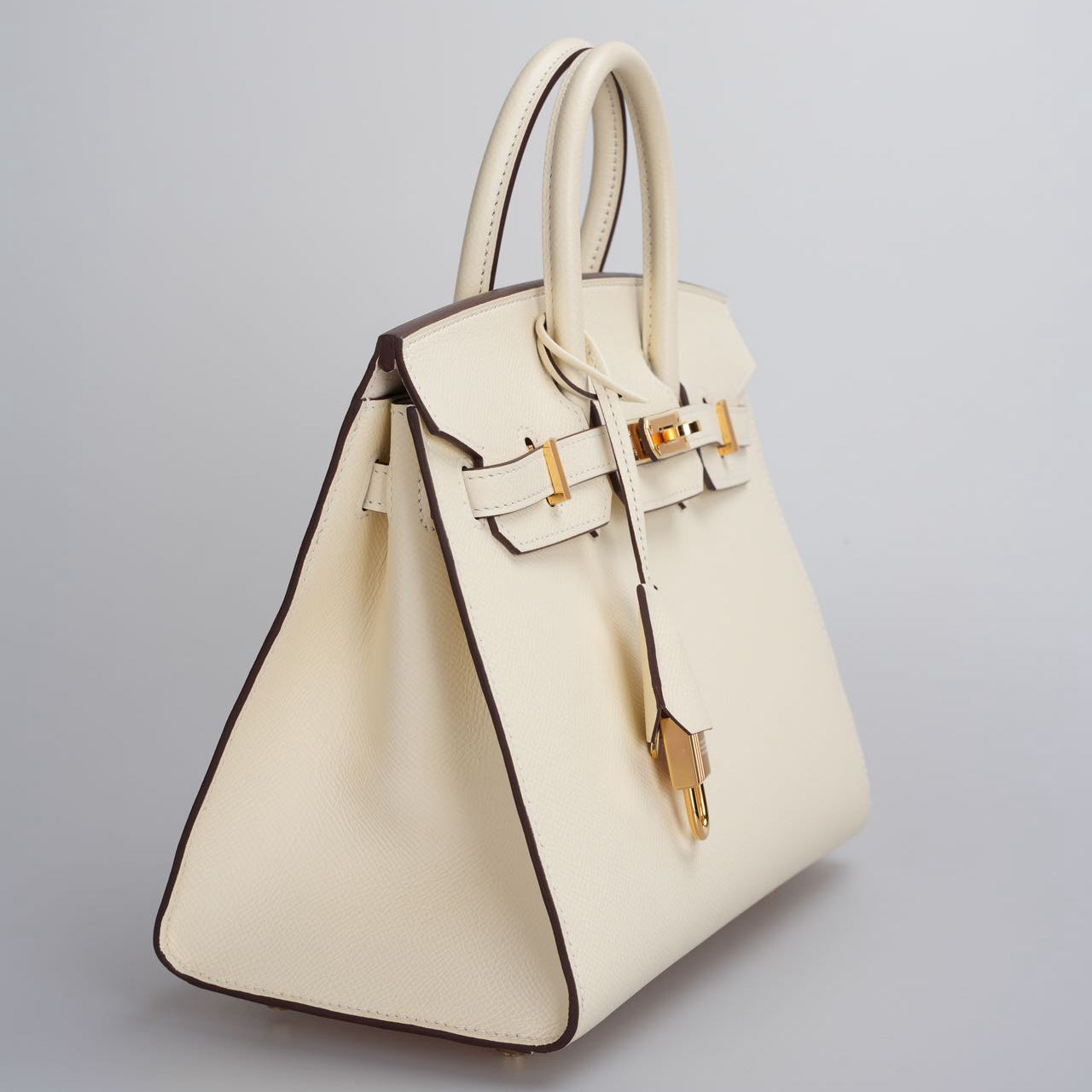 Hermes Birkin 25cm Sellier Bag in Nata Epsom Leather With Gold Hardware From 2021