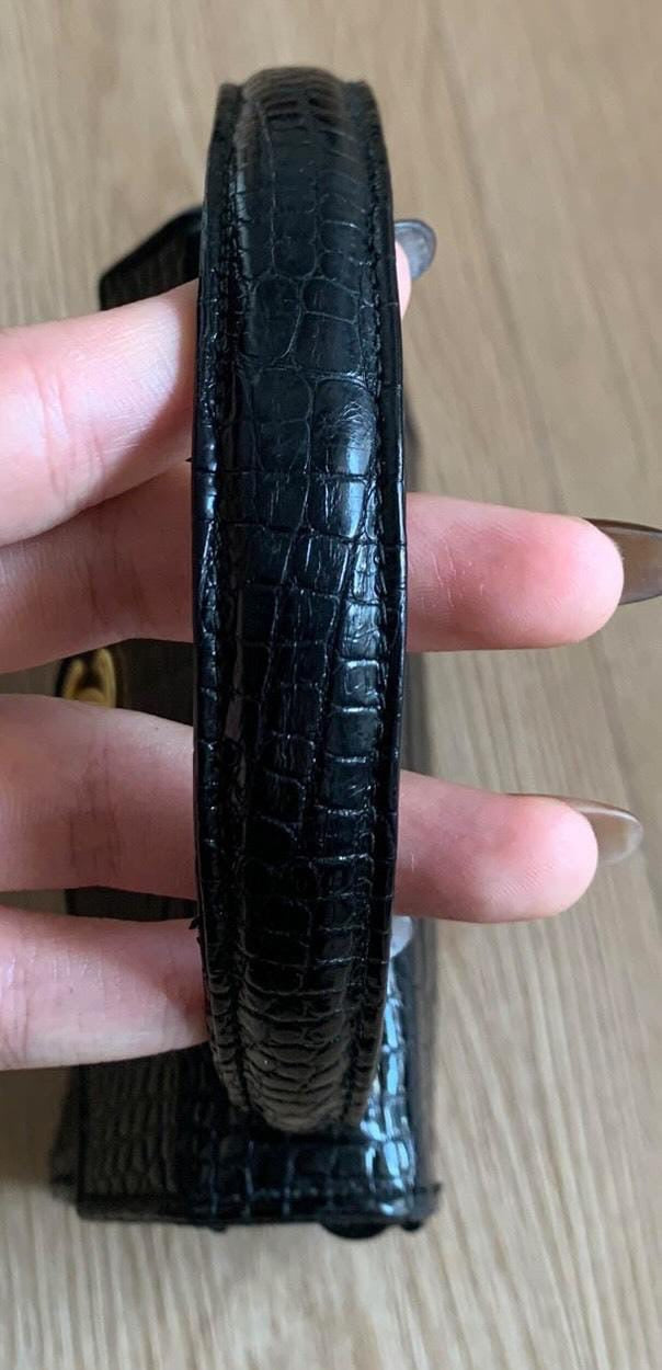 Chanel 1996-1997 Black Crocodile Mini Kelly bag