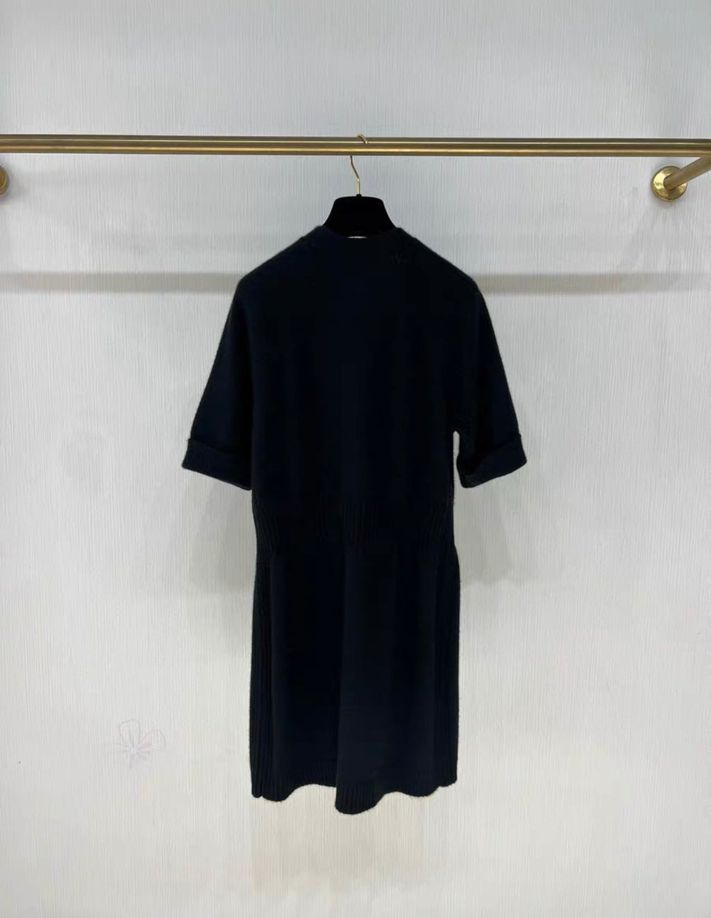 CHANEL 22B BLACK CASHMERE IGAN/ DRESS Size 38