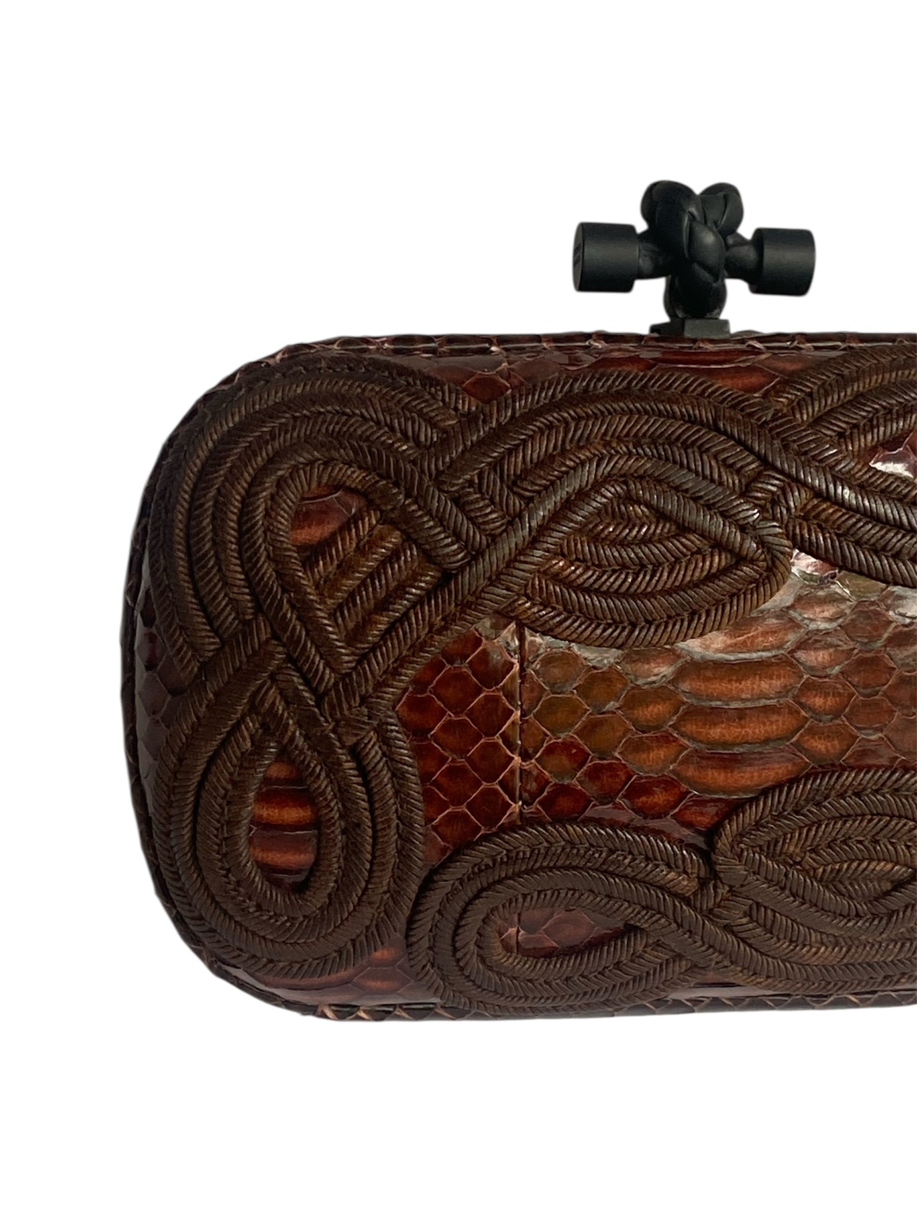 Bottega Veneta Python Knot Clutch