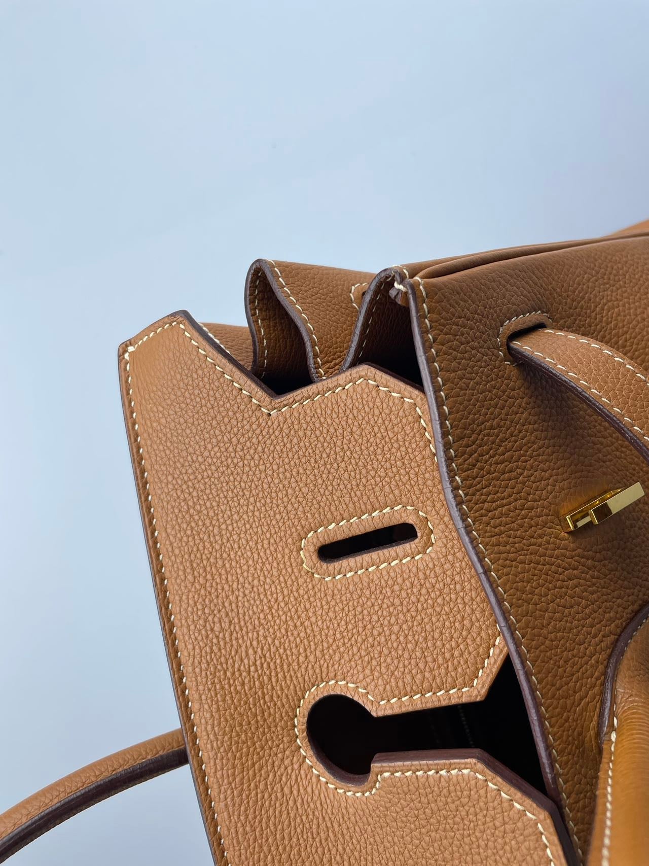Hermes pre-owned Birkin 35 in gold vintage Togo leather