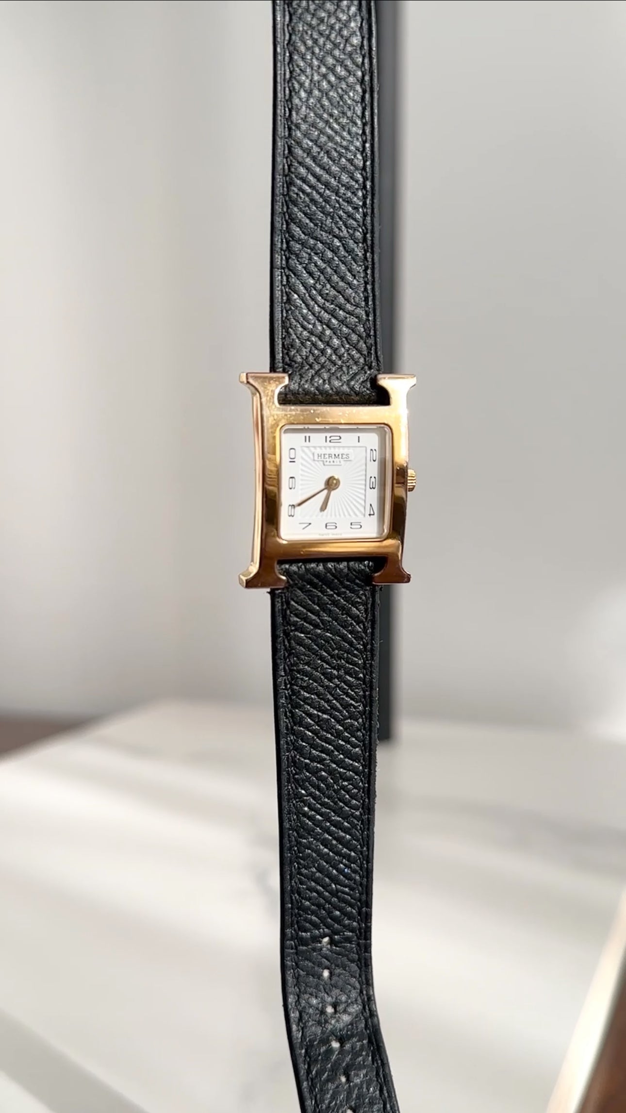 Hermes Mini H Heure Watch 21mm with Extra Double Tour Band
