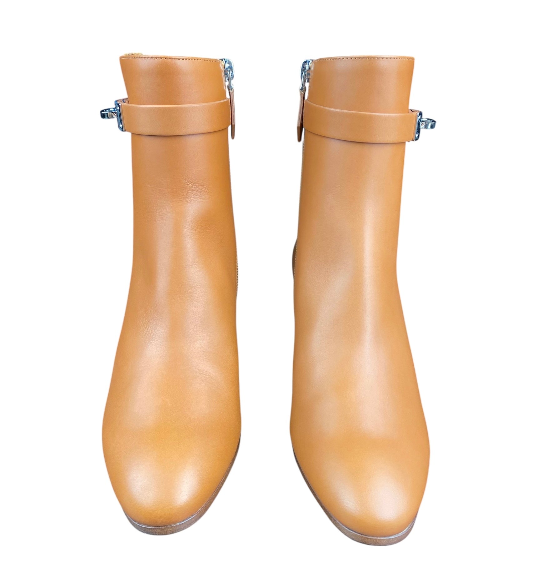 Hermes Gold Calfskin Saint Germain Buckle Boot PHW - 36.5