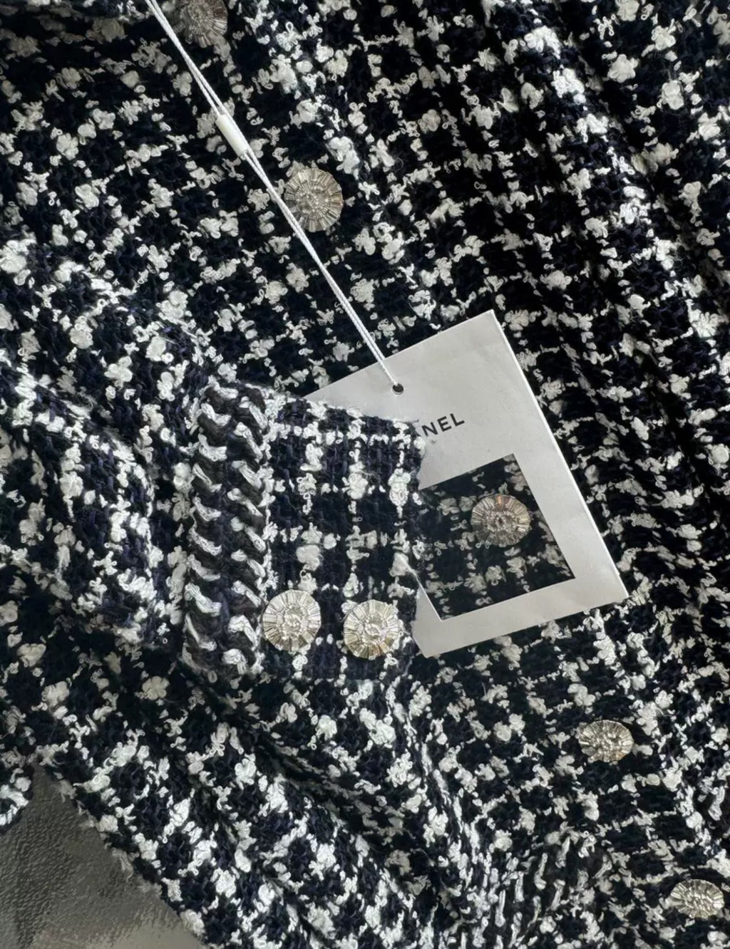 Chanel 23C Black Glittered Tweed Jumpsuit