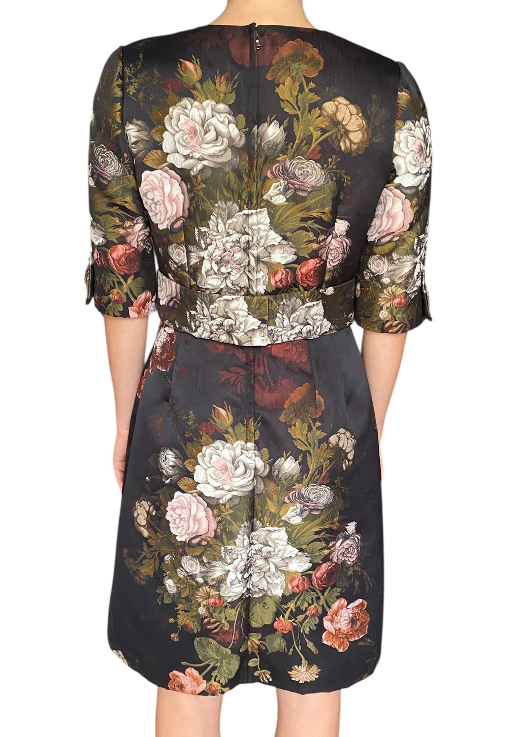Dolce & Gabbana Floral Jeweled Brocade Mini Dress - 44 / US 8