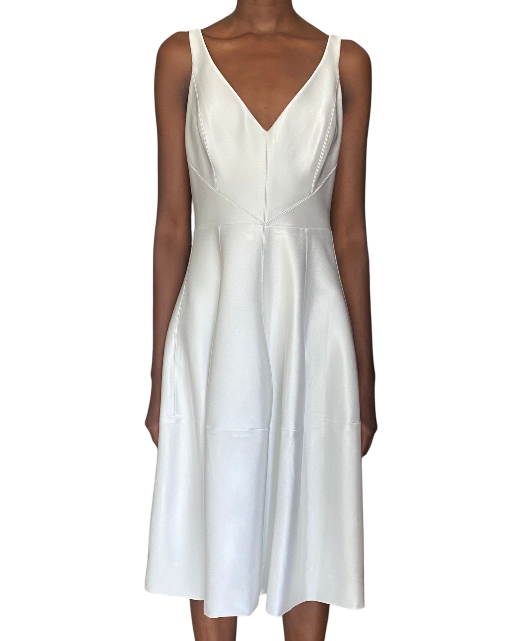 J. Mendel Silver Structured Midi Dress - US 12