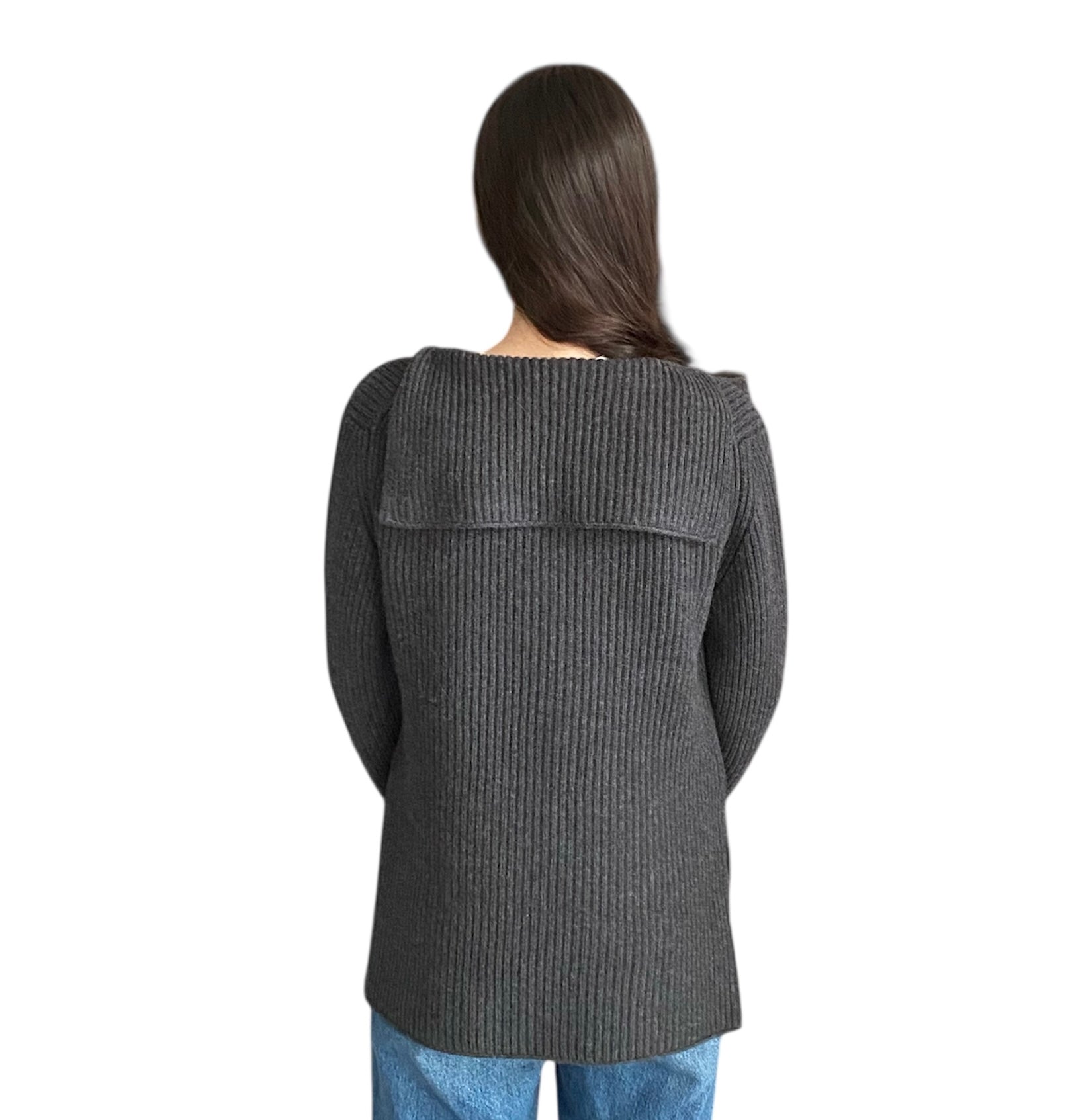 Naked Cashmere Grey Ribbed igan - XS