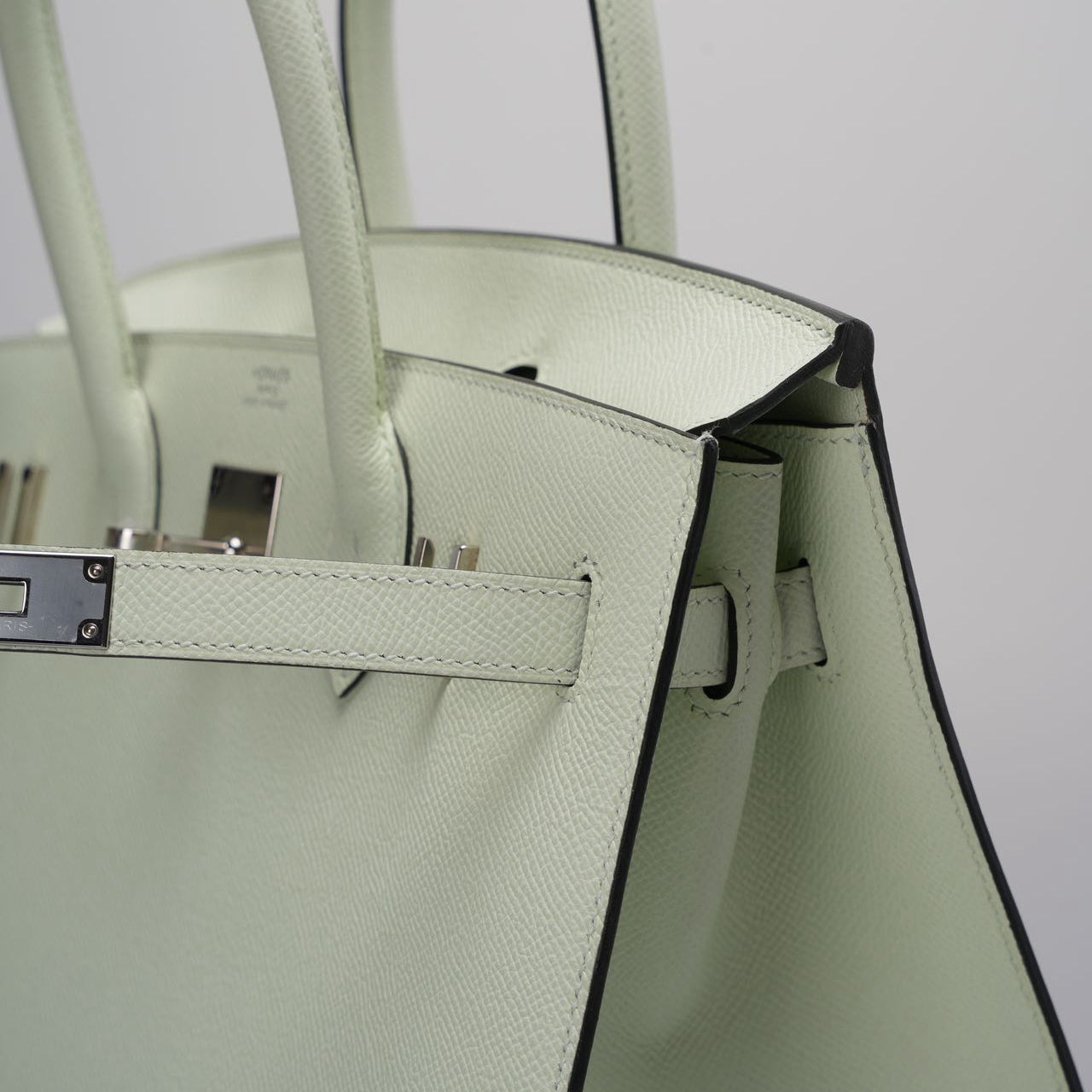 Hermes Birkin Sellier 30 Bag In Vert Fizz Epsom Leather With Palladium Hardware from 2023