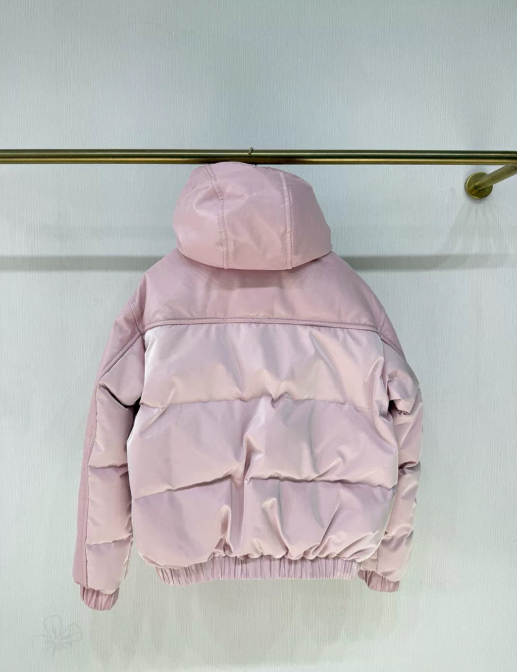 Chanel 22N coco neige ski series pink leather down jacket
