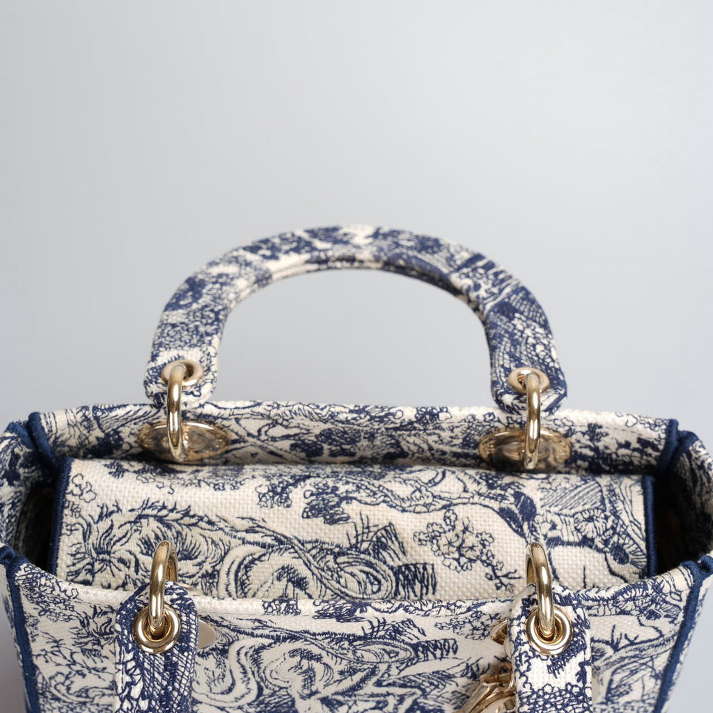 Christian Dior Lady Dior D-Lite Bag Medium in Canvas